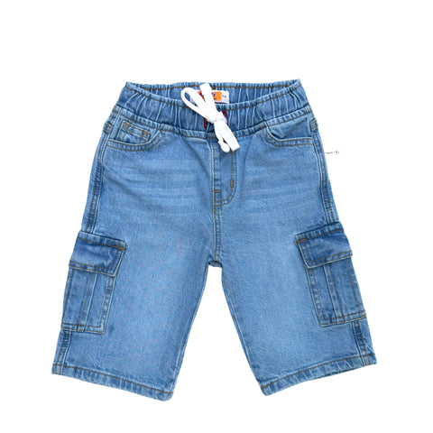 Boys Blue Denim Cargo Shorts