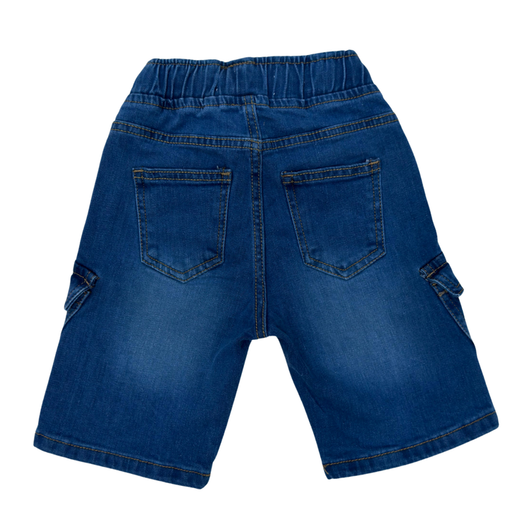Boys Blue Denim Cargo Shorts