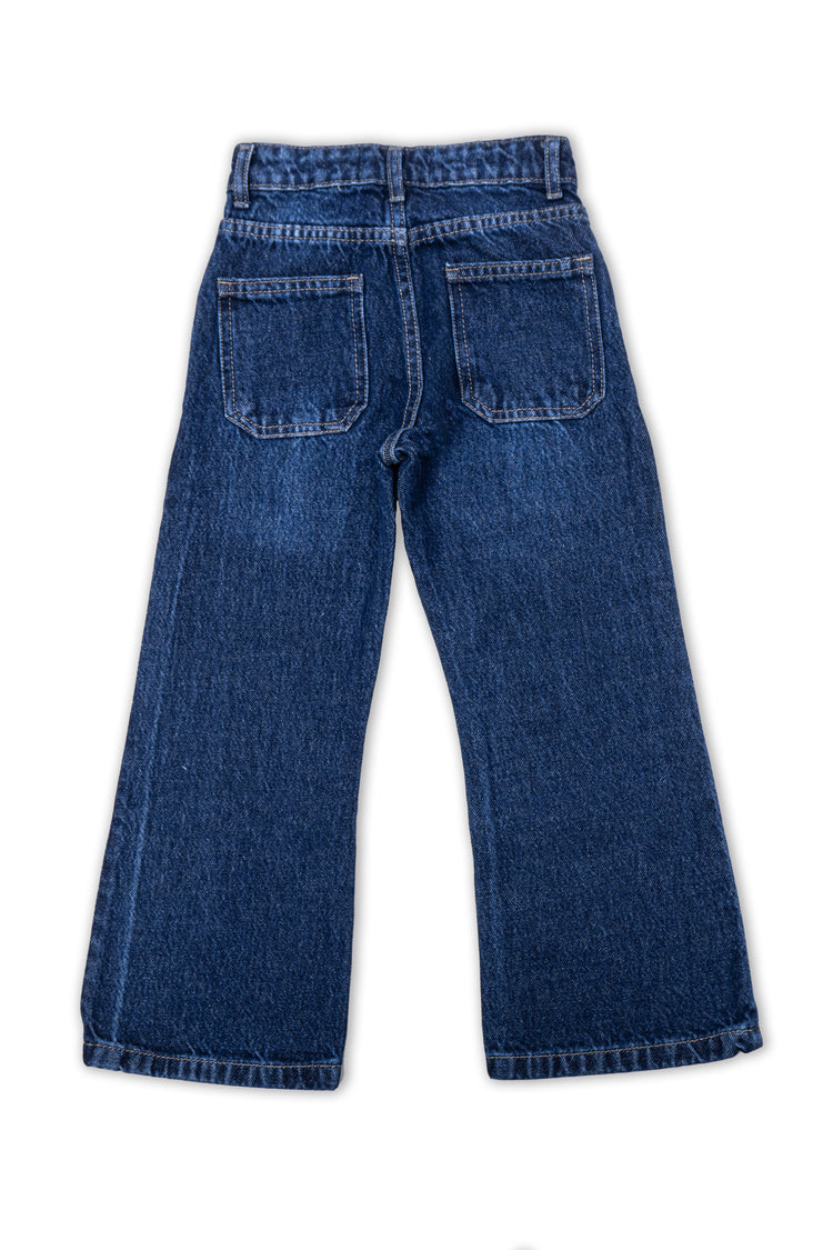 Girls Bell Bottom Dk Blue