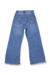 Girls wide leg denim pant