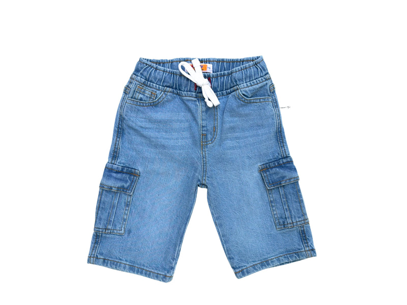 Boys Blue Denim Cargo Shorts