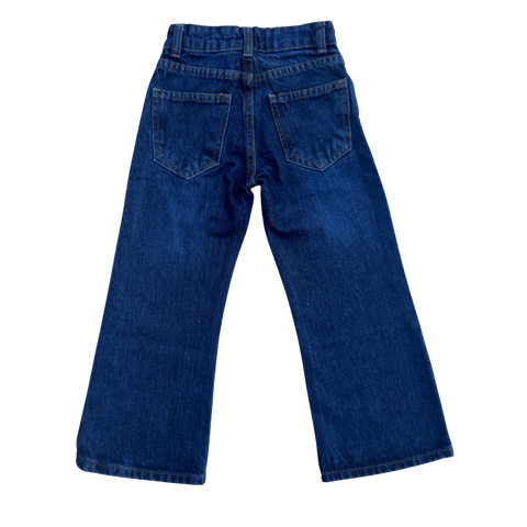 Girls Blue Embroidered Denim Jeans