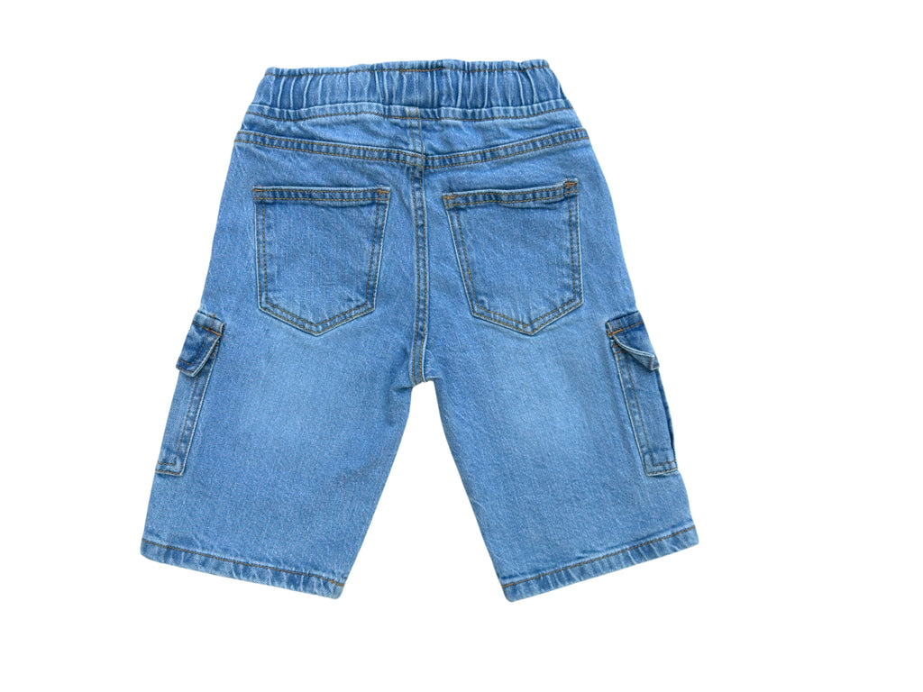 Boys Blue Denim Cargo Shorts