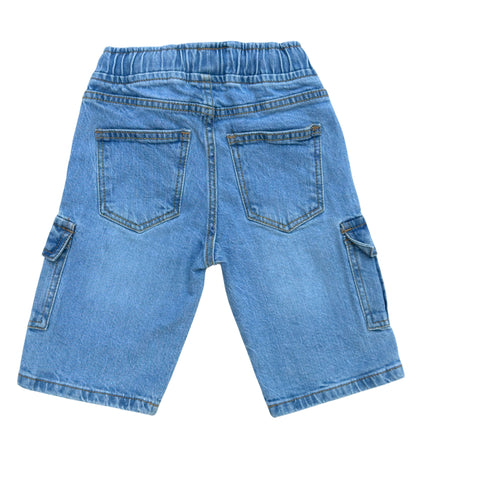 Boys Blue Denim Cargo Shorts