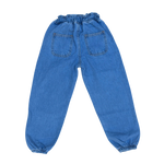 Girls Embroidered Denim Jogger Pants