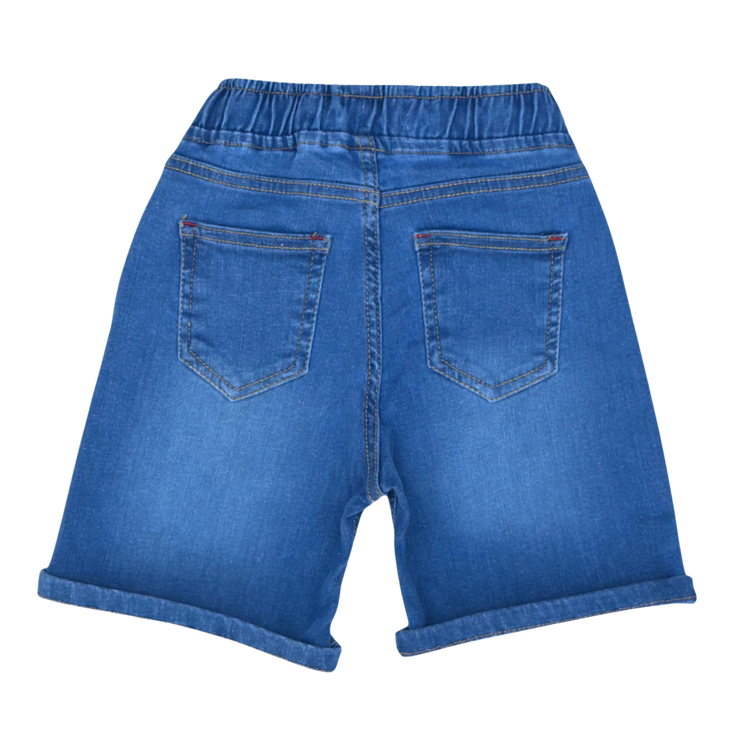 Boys Blue Denim Drawstring Shorts