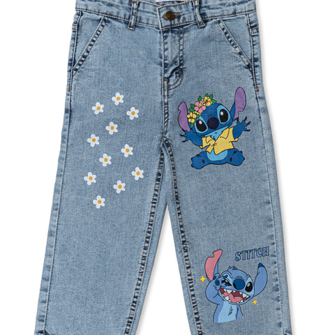 Girls Baggy Jeans | Sky blue