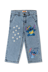 Girls Baggy Jeans | Sky blue