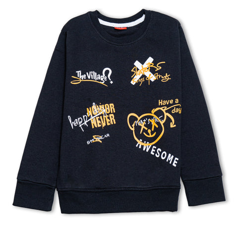 Boys Graphic Print Fleece Sweatshirt