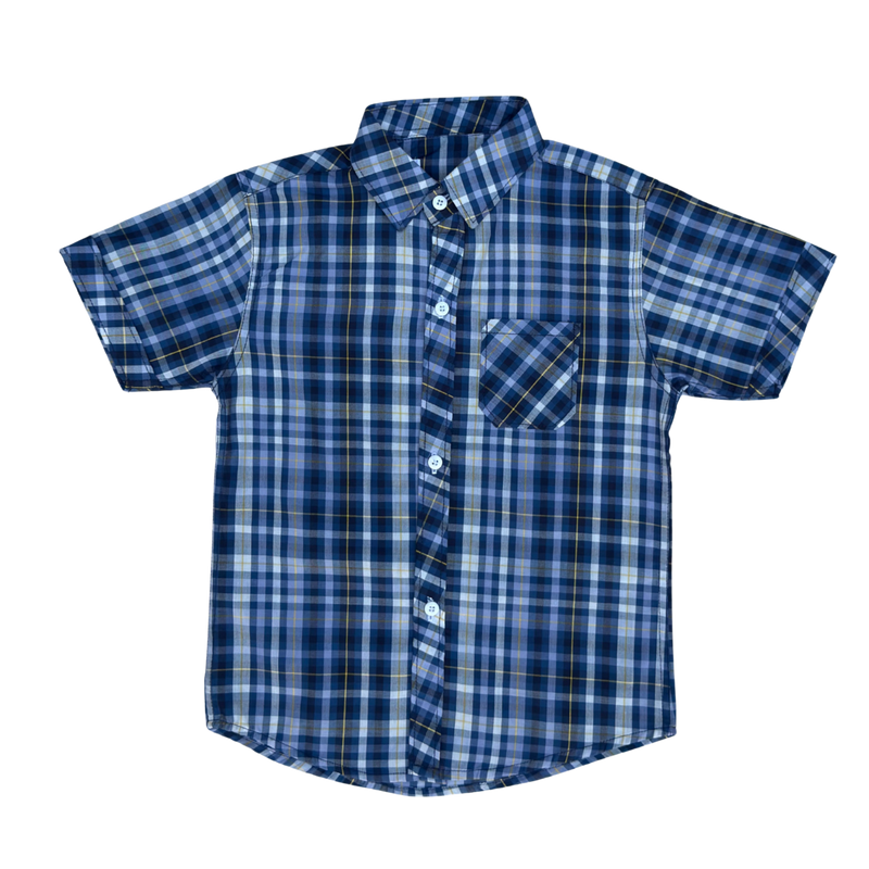 Boys Blue Multi Check Shirt