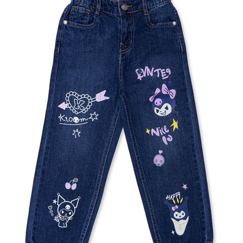 Girls Baggy Jeans | Dark Blue