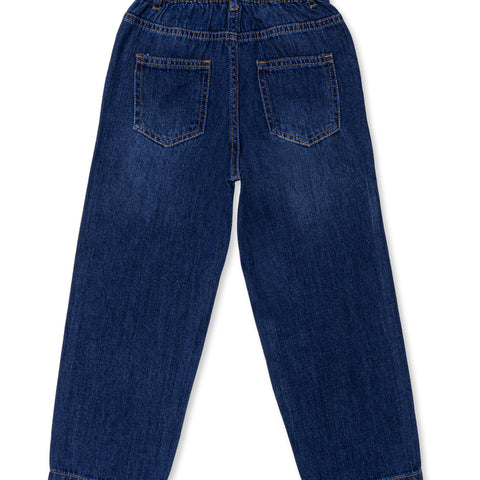 Girls Baggy Jeans | Dark Blue