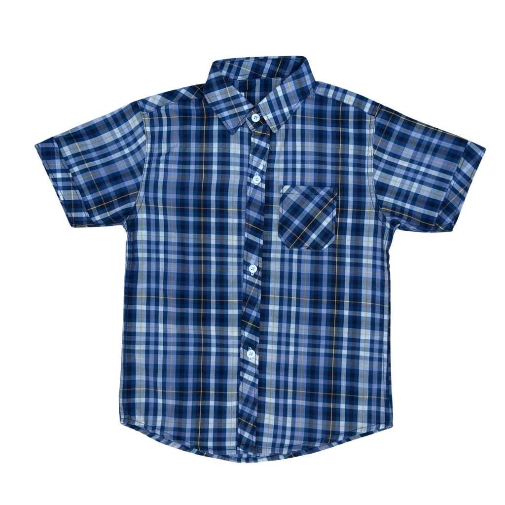 Boys Blue Multi Check Shirt