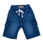 Boys Blue Denim Cargo Shorts