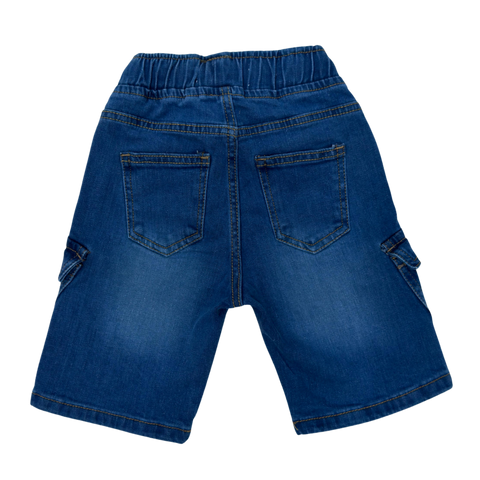 Boys Blue Denim Cargo Shorts