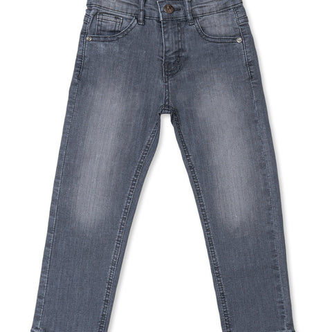 Boys Grey slim fit denim pant