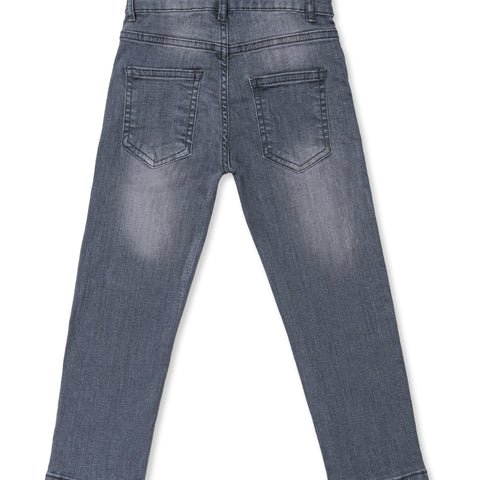 Boys Grey slim fit denim pant