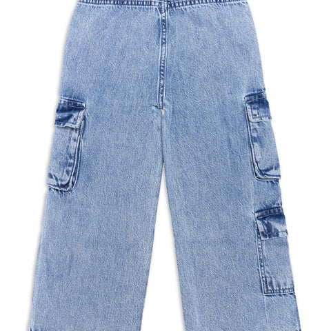 Girls cargo-style denim jeans