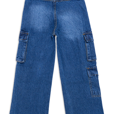Boy's cargo-style denim jeans