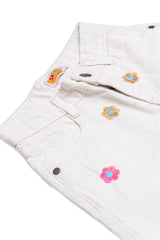 Girls Bell Bottom Embroidered Pant