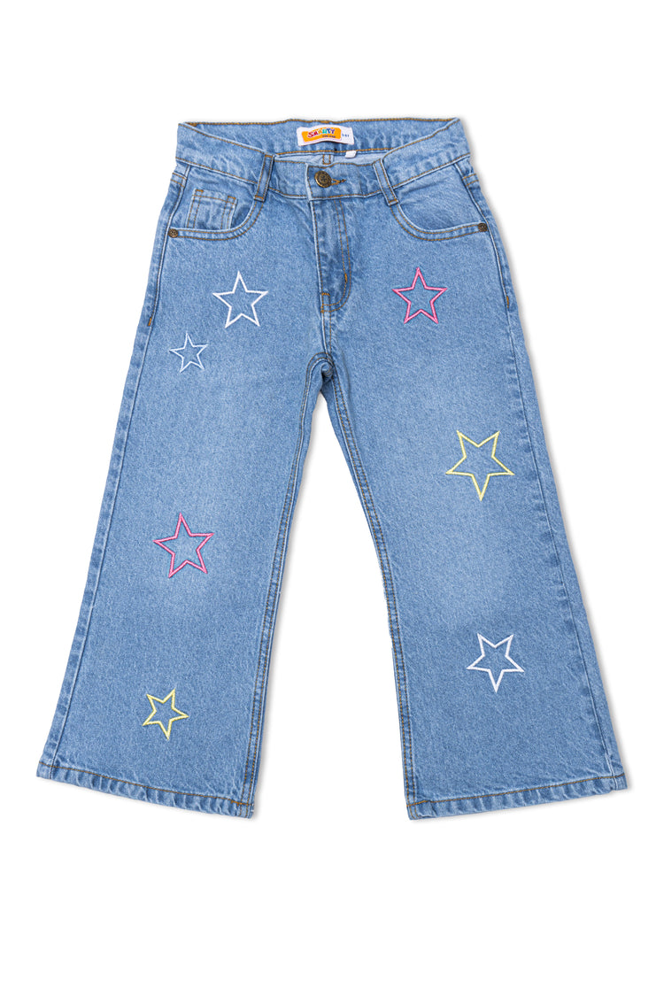 Girls Bell Bottom Jeans