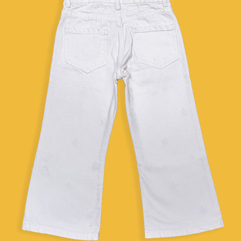 Girls Bell Bottom Embroidered Pant