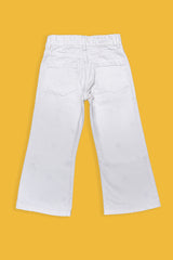 Girls Bell Bottom Embroidered Pant