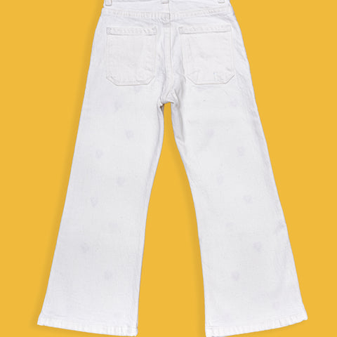 Girls Bell Bottom Embroidered Pant