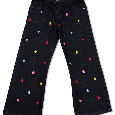 Wide-Leg Jeans for Girls sporting Star