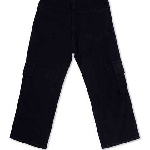 Boys Black Baggy Cargo Pants