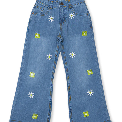 wide-Leg Denim Jeans