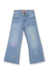 Light blue wide-Leg Denim Jeans