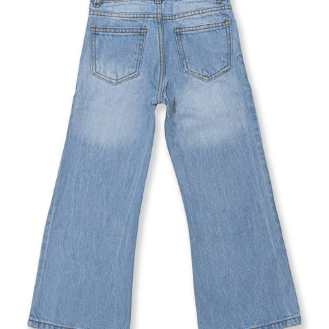 Light blue wide-Leg Denim Jeans