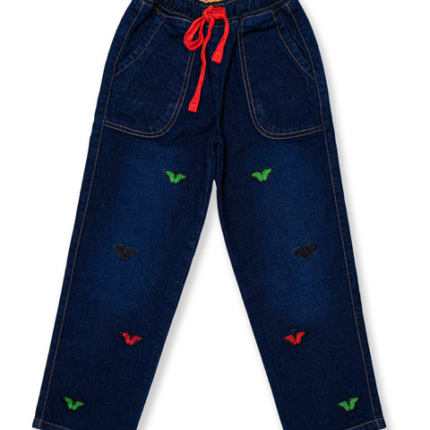 Girls loose fit Pant With elasticated belt