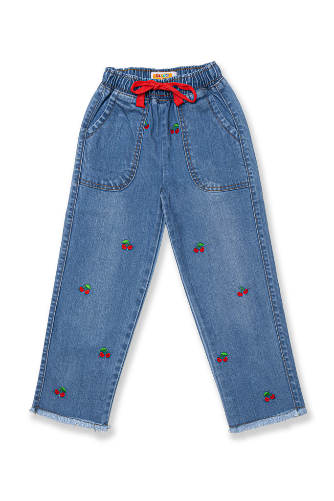 Girls loose fit Pant With elasticated belt