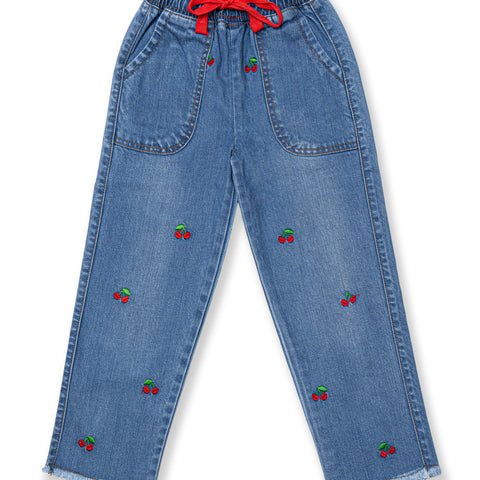 Girls loose fit Pant With elasticated belt