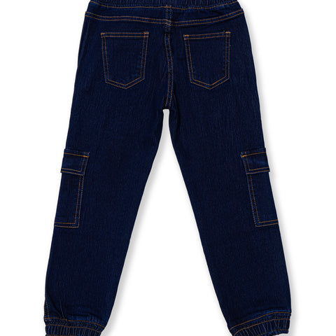 Boy's cargo denim jogger