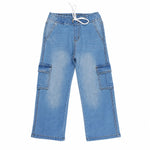 Boys Light Blue Cargo Denim Pants