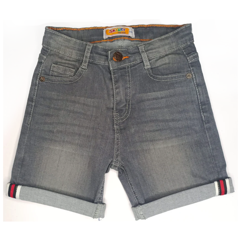 Boys grey denim short