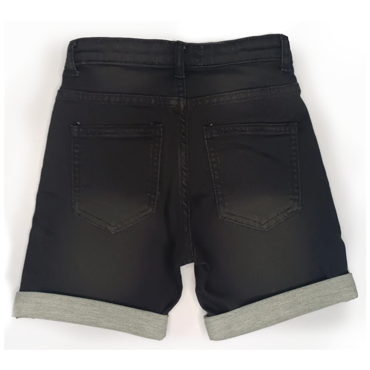 Boys black denim short