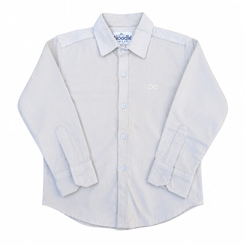 Boys Corduroy Shirt Off White