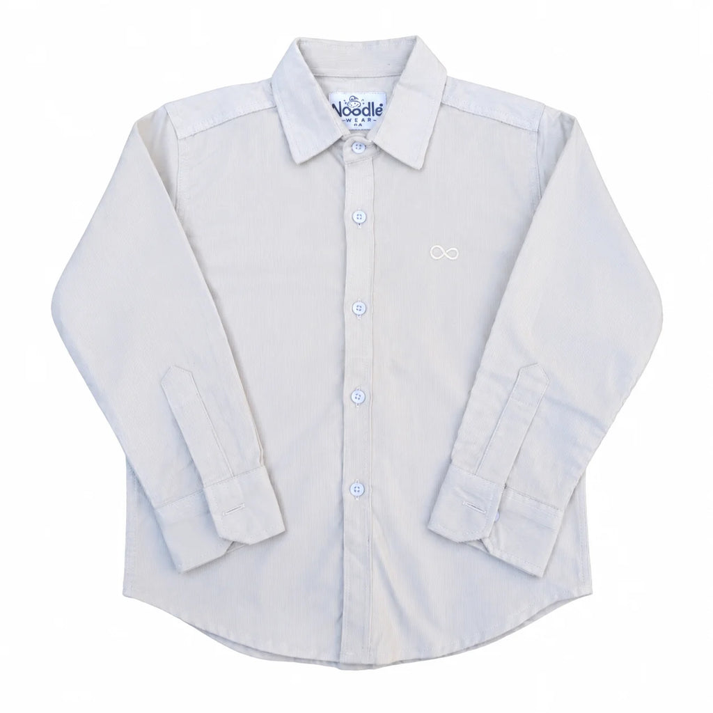 Boys Corduroy Shirt Off White