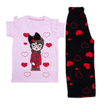 Plazo Suit black & baby pink