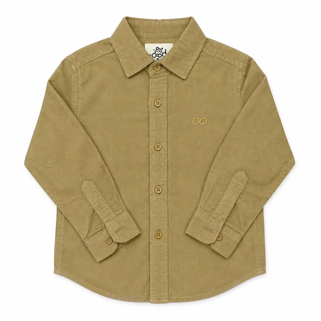 Boys Corduroy Shirt camel color