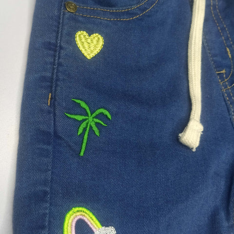 Girls short elasticated W belt