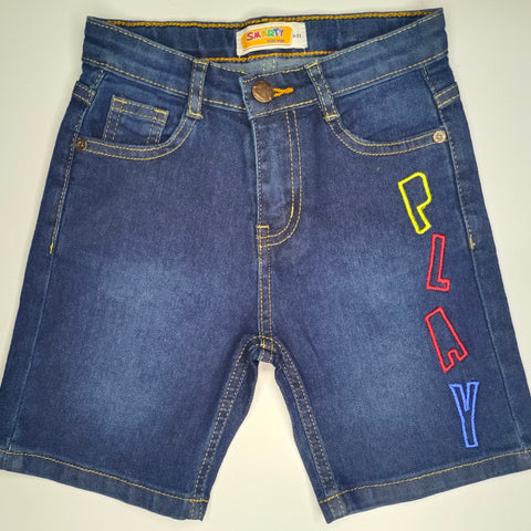 Boys play denim short