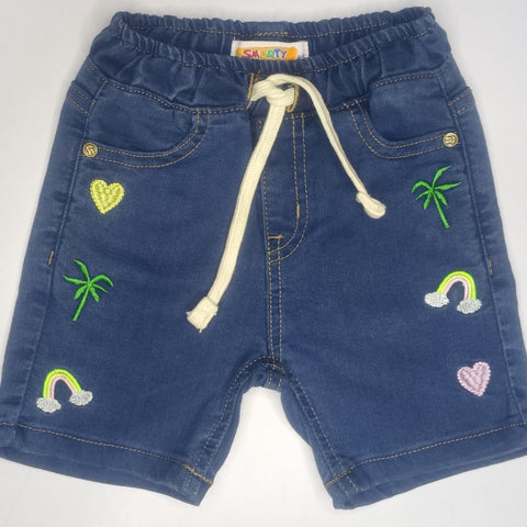 Girls short elasticated W belt