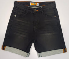 Boys black denim short