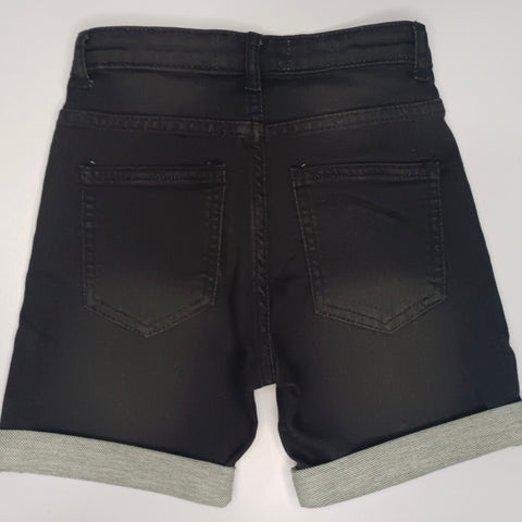 Boys black denim short