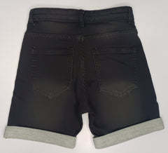 Boys black denim short